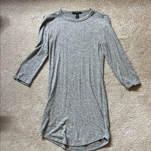 Forever 21 Heather Gray Long Sleeve Shift Dress